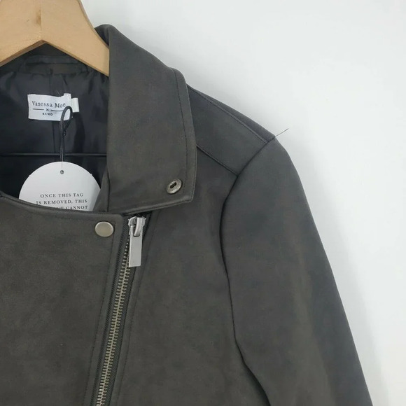 Vanessa Moe x NA:KD Moto Jacket Vegan Leather NWT - Picture 3 of 12